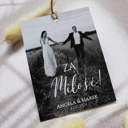 Zawieszki Etykiety Na Wódkę Alkohol Weselny Butelkę Ze Zdjęciem ZW ZZS02 2