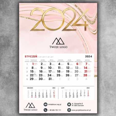 25 szt Kalendarz Firmowy Biznesowy Jednodzielny z Logo Twojej Firmy KAL03