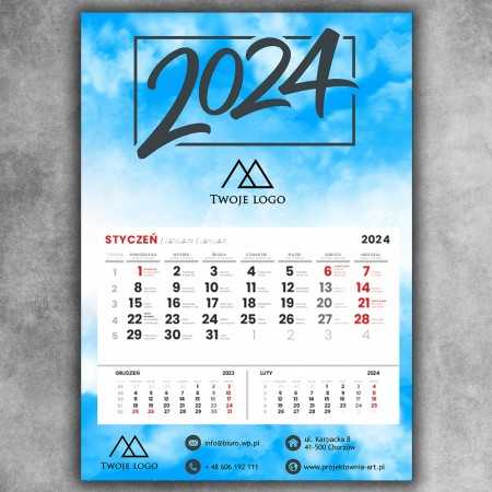 25 szt Kalendarz Firmowy Biznesowy Jednodzielny z Logo Twojej Firmy KAL04