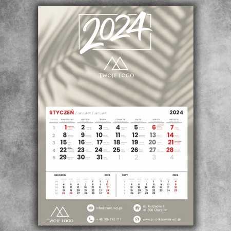 25 szt Kalendarz Firmowy Biznesowy Jednodzielny z Logo Twojej Firmy KAL07